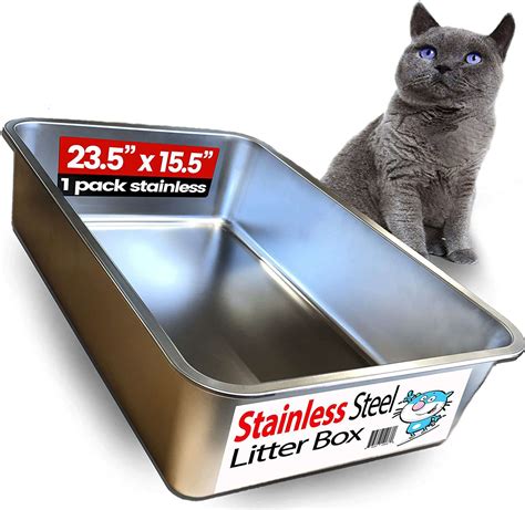 stainless steel cat litter box x-large|stainless steel litter box walmart.